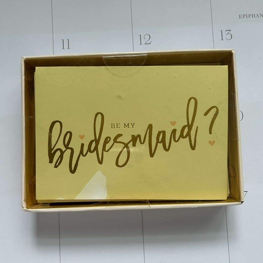 Bridesmaid Note Cards/ Bride To Be